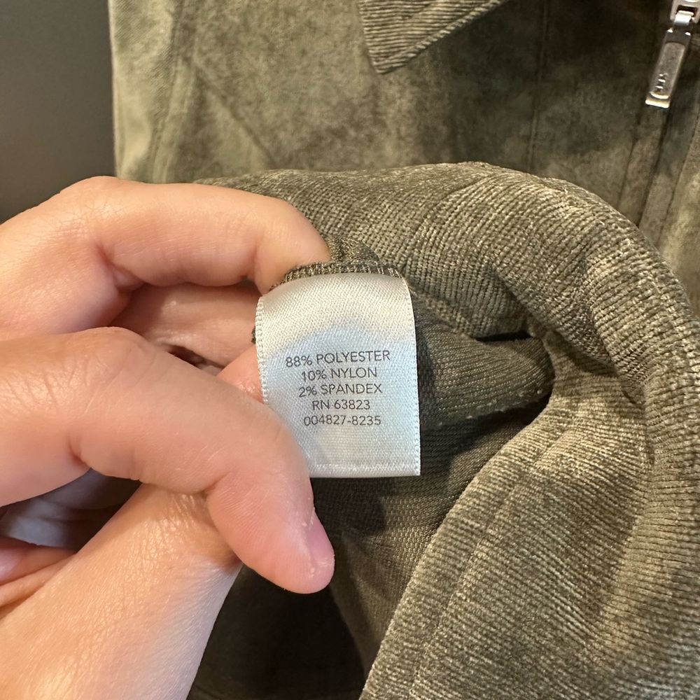 Christopher & Banks | Green Utility Jacket‎ with Classic Collar | Small - Picture 7 of 10